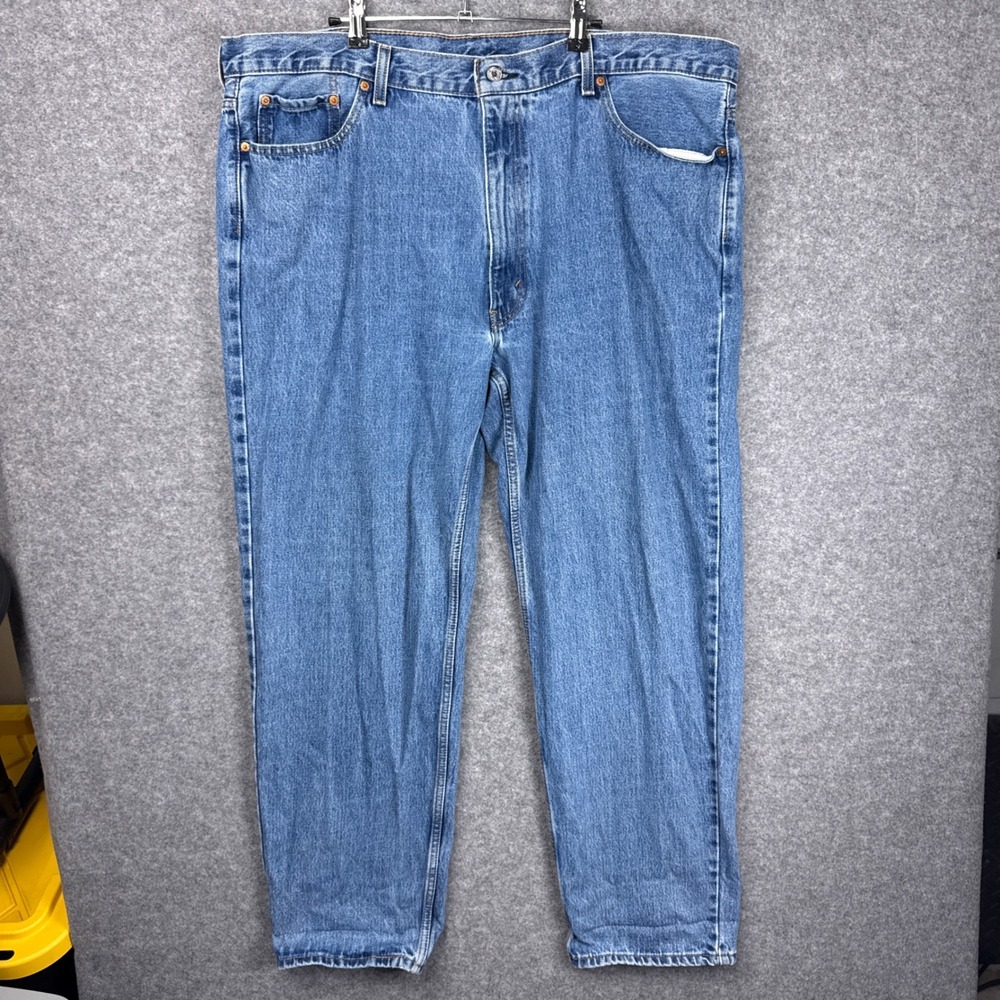 Levis 550 Relaxed Fit Tapered Leg Jeans Mens 46x34 Medium Wash Blue Denim